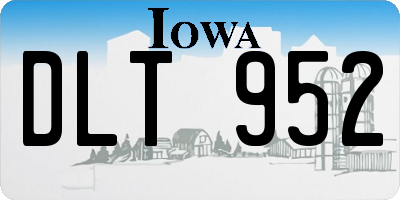 IA license plate DLT952