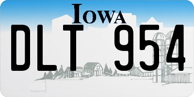IA license plate DLT954