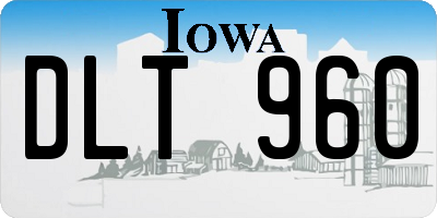 IA license plate DLT960