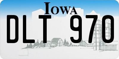 IA license plate DLT970