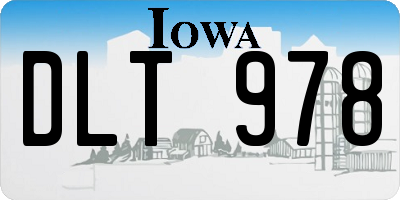 IA license plate DLT978