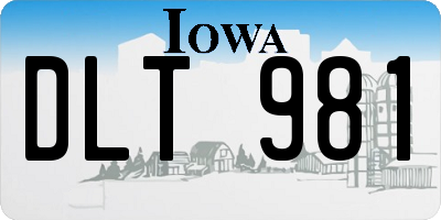 IA license plate DLT981