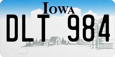 IA license plate DLT984