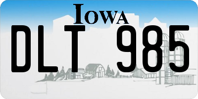 IA license plate DLT985