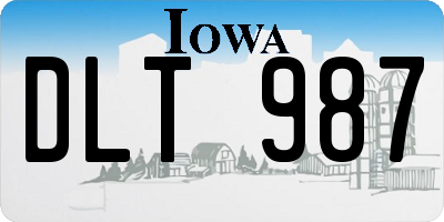 IA license plate DLT987