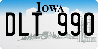 IA license plate DLT990