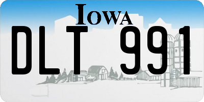IA license plate DLT991