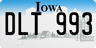 IA license plate DLT993