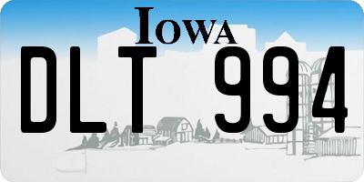 IA license plate DLT994