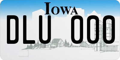 IA license plate DLU000