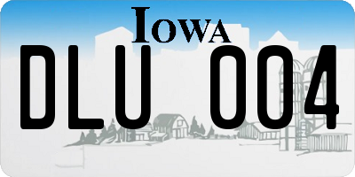 IA license plate DLU004