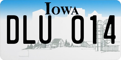 IA license plate DLU014