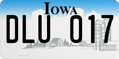 IA license plate DLU017