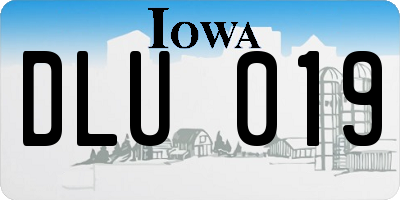 IA license plate DLU019
