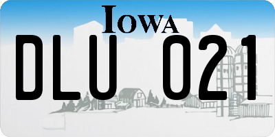 IA license plate DLU021