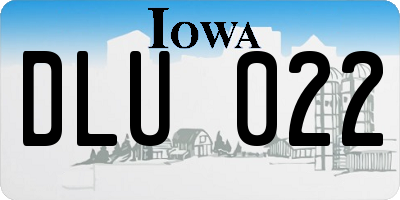 IA license plate DLU022