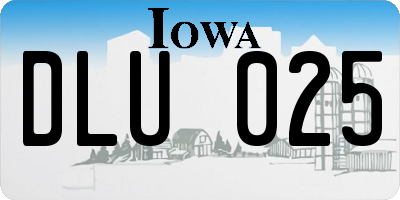 IA license plate DLU025