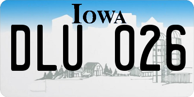 IA license plate DLU026