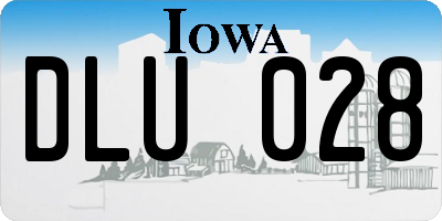 IA license plate DLU028