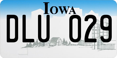 IA license plate DLU029