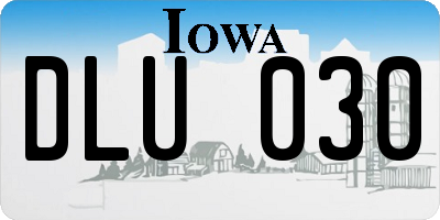 IA license plate DLU030