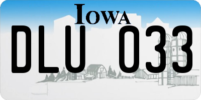 IA license plate DLU033