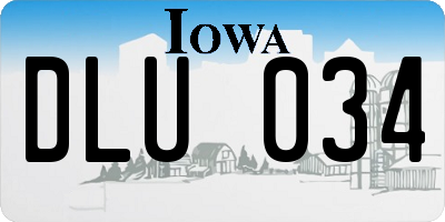 IA license plate DLU034
