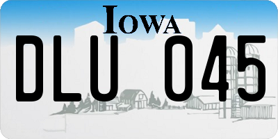 IA license plate DLU045