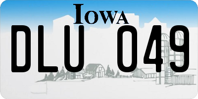 IA license plate DLU049