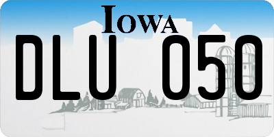 IA license plate DLU050