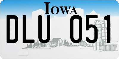 IA license plate DLU051