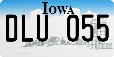 IA license plate DLU055