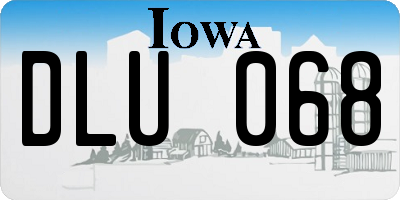 IA license plate DLU068