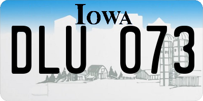 IA license plate DLU073