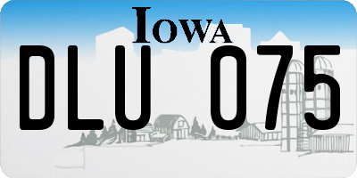 IA license plate DLU075