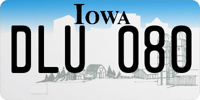 IA license plate DLU080