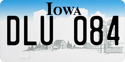 IA license plate DLU084