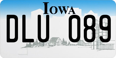 IA license plate DLU089