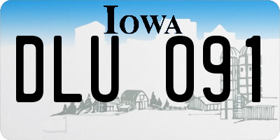 IA license plate DLU091