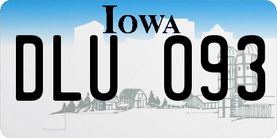 IA license plate DLU093