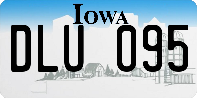 IA license plate DLU095
