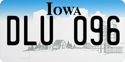 IA license plate DLU096