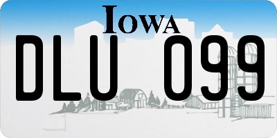 IA license plate DLU099