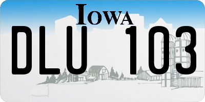 IA license plate DLU103