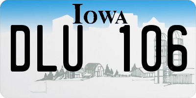 IA license plate DLU106