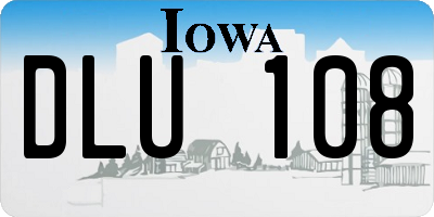 IA license plate DLU108