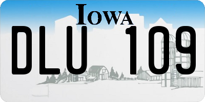IA license plate DLU109