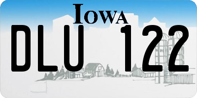 IA license plate DLU122