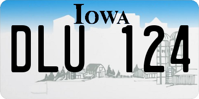 IA license plate DLU124