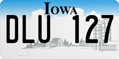 IA license plate DLU127